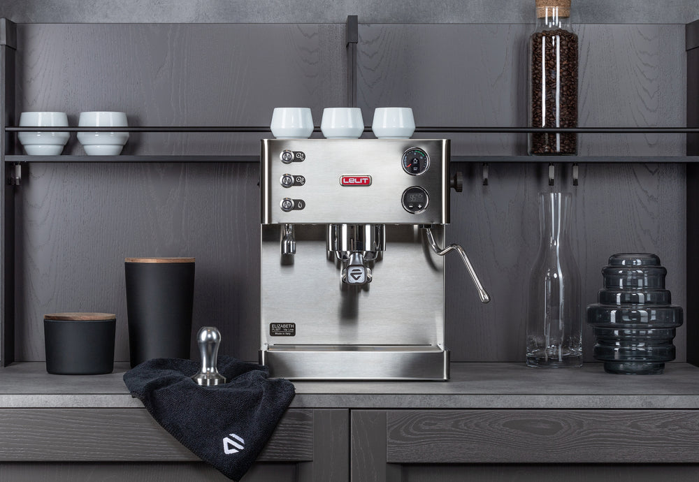 Lelit Elizabeth espresso machine kitchen